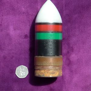 57 MM Armour Piercing Soft Nose Tracer Experimental shot (APSN-T)
This item has a Nylon type drivin