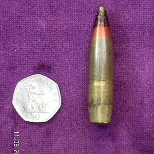 14.5 KPV Armour Piercing Iincendiary, Roumanian in origin with core removed (for legal reasons).