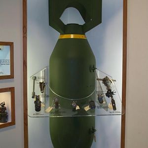 AN-M66A1 2000 pound bomb with various fuzes.