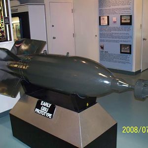 An early laser guided bomb prototype.