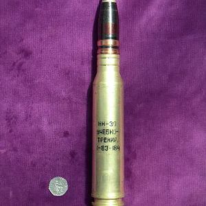 30 MM NAVAL High Explosive round.(drill)