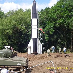 V2 rocket on display