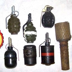 Various grenades from the big block in the East.