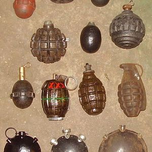 sightly mixture of hand grenades