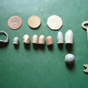 Bullets, musket balls, mini ball, assorted other finds