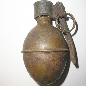 Grenade wz.Z. 33 with W.Z.GR 31  fuze(big letters ''W.Z." on fuze)