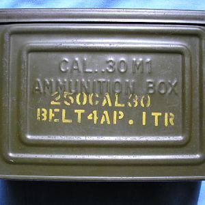 U.S 30 Cal Tracer And A/P In Belt