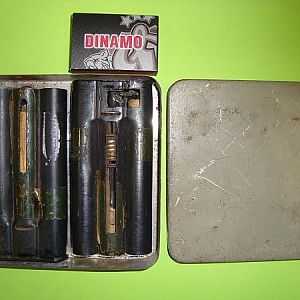 Pocket incendiary apparatus & cutaway.FFE