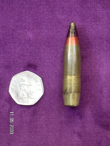 14.5 KPV Armour Piercing Iincendiary, Roumanian in origin with core removed (for legal reasons).