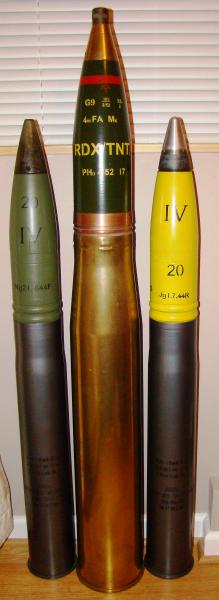 2 German 88mm Rounds & 4inch Navel Round