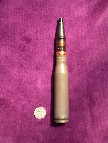 23 MM Armour Piercing Incendiary Tracer round for "ZU" gun system.