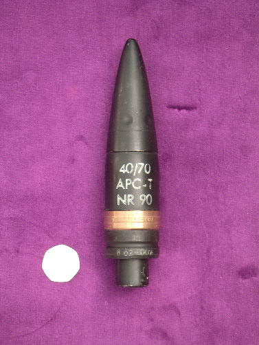 40/70 Bofors Armour Piercing Capped Ballistic Cap-Tracer  (APC-T)