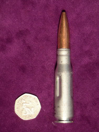 .50 In M48A1 Drill Spotter round for the Wombat Gun.