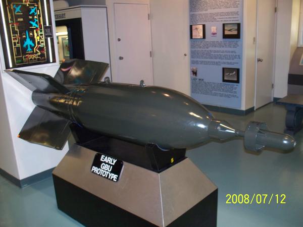 An early laser guided bomb prototype.