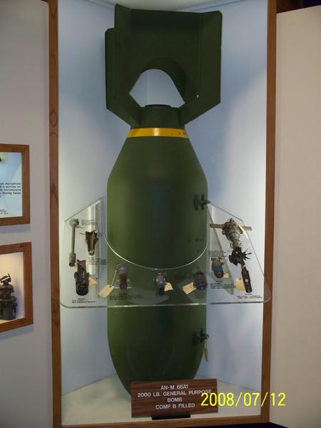 AN-M66A1 2000 pound bomb with various fuzes.