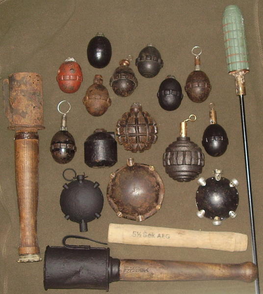 German grenade collection as of 8/09