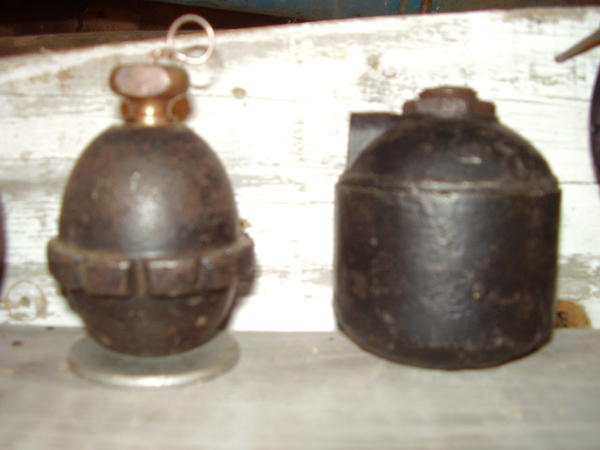 m1917 German egg with Bass instant igniter and German m1917 rifle grenade