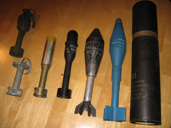 M1A2 grenade adaptor M2A1 grenade adaptor M64 yellow smoke ground signal M11A4 practice M28 practice