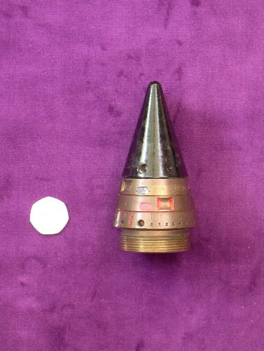 Number 199 Pyrotechnic time fuze wartime produced item.