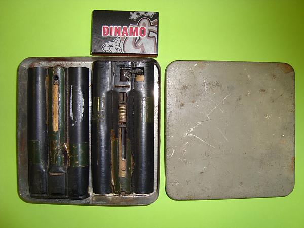 Pocket incendiary apparatus & cutaway.FFE