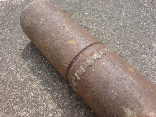 rear of shell with riflong marks