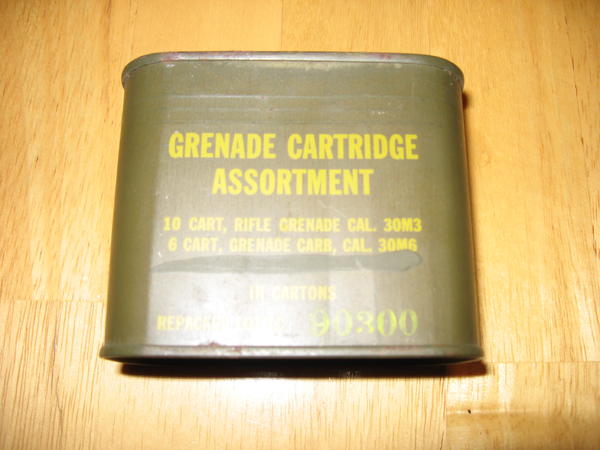 Sealed spam can of grenade carts.