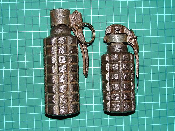 Spanish "Universal Larga" hand grenade, with B-3 fuze