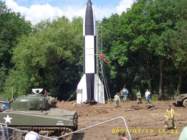 V2 rocket on display